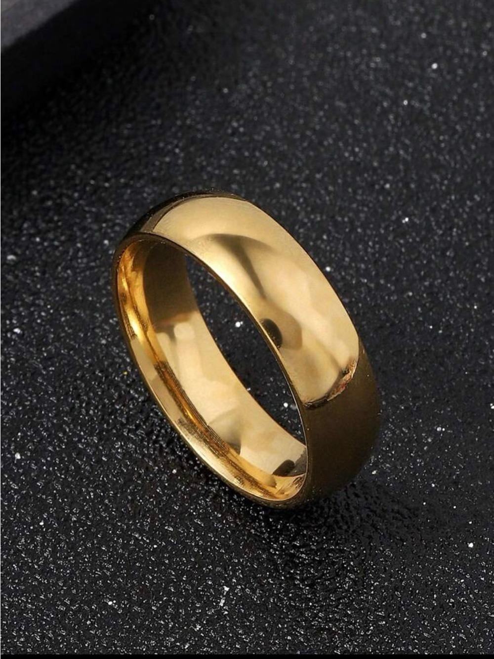 18k gold plated stainless steel ring
